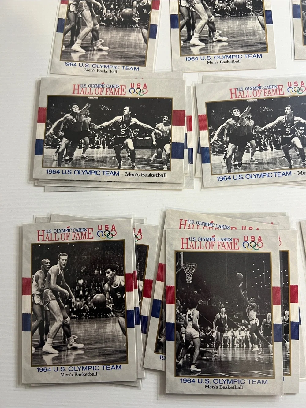 50+ Vintage US Olympics Basketball Hall of Fame Trading Cards